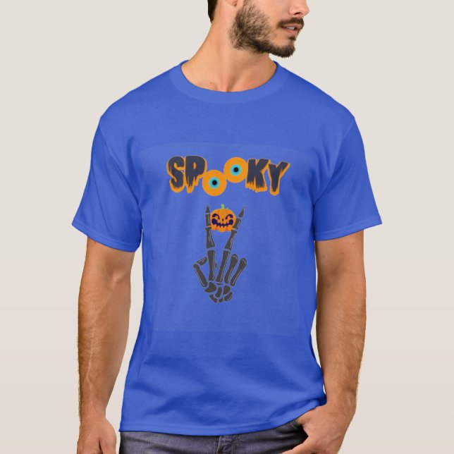 Spooky Skeleton Hand Halloween T-Shirt (Front)