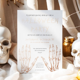 Spooky Skeleton Hands Halloween Party Rose Gold