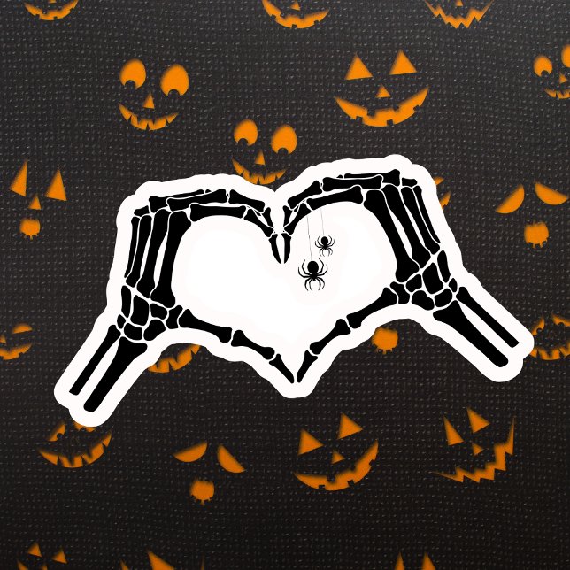 Spooky Skeleton Heart Hands Halloween Spiders (Creator Uploaded)