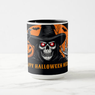 Spooky Skeleton Pumpkin And Witch Hat Fun 👻 Mug