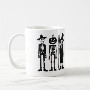 Spooky Skeleton Trio Halloween Mug