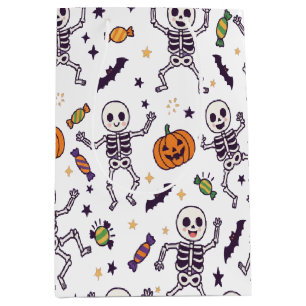 Spooky Skeleton Vibes for Halloween Medium Gift Bag