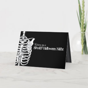 Spooky Skeleton X-Ray Halloween Card