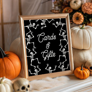 Spooky Skeletons Cards and Gifts Baby Shower Sign