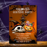Spooky skull bone Jack-o'-Lantern candy Halloween
