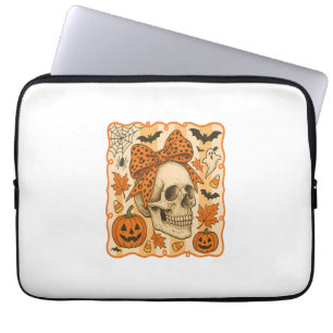 Spooky Skull Halloween Laptop Sleeve