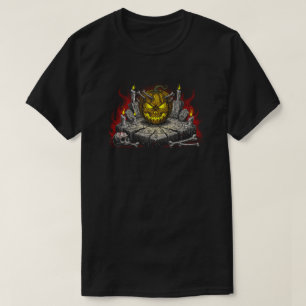 Spooky Skull Jack-o’-Lantern BLACK ONLY T-Shirt