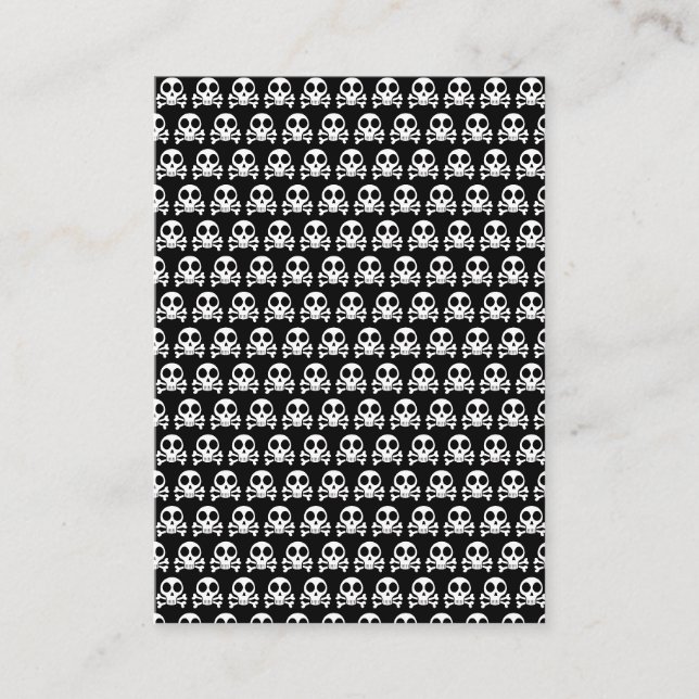 spooky skull on a black background advice card (Front)