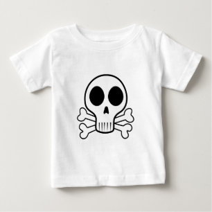 spooky skull on a black background baby T-Shirt