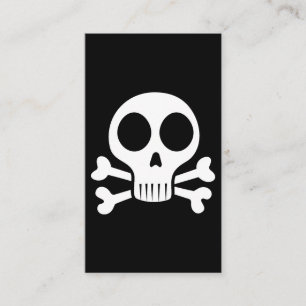 spooky skull on a black background business card