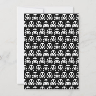 spooky skull on a black background card