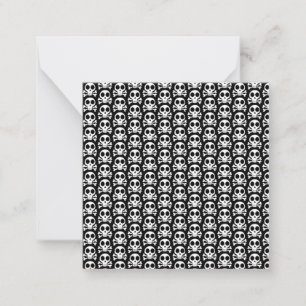 spooky skull on a black background card