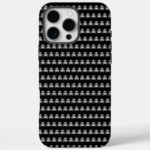 spooky skull on a black background iPhone 16 pro max case