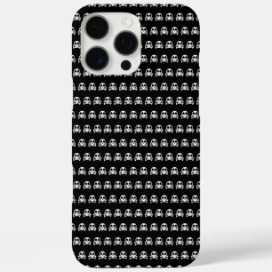 spooky skull on a black background iPhone 16 pro max case