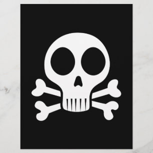spooky skull on a black background flyer