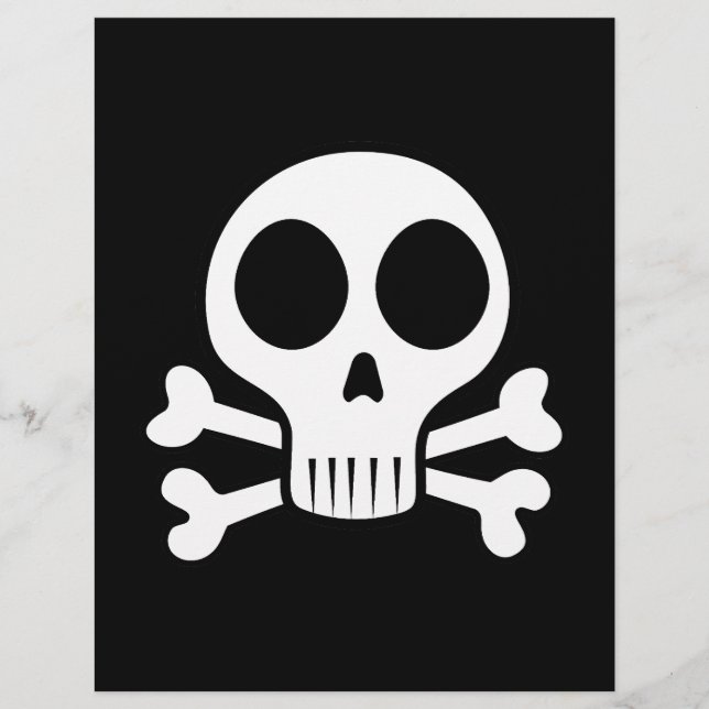 spooky skull on a black background flyer (Front)