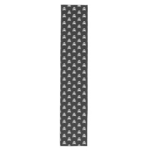 spooky skull on a black background medium table runner
