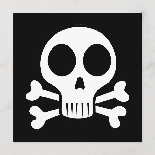 spooky skull on a black background menu (Front)