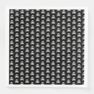 spooky skull on a black background napkin
