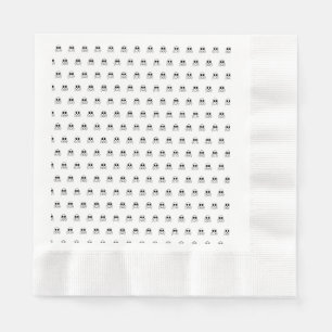 spooky skull on a black background napkin