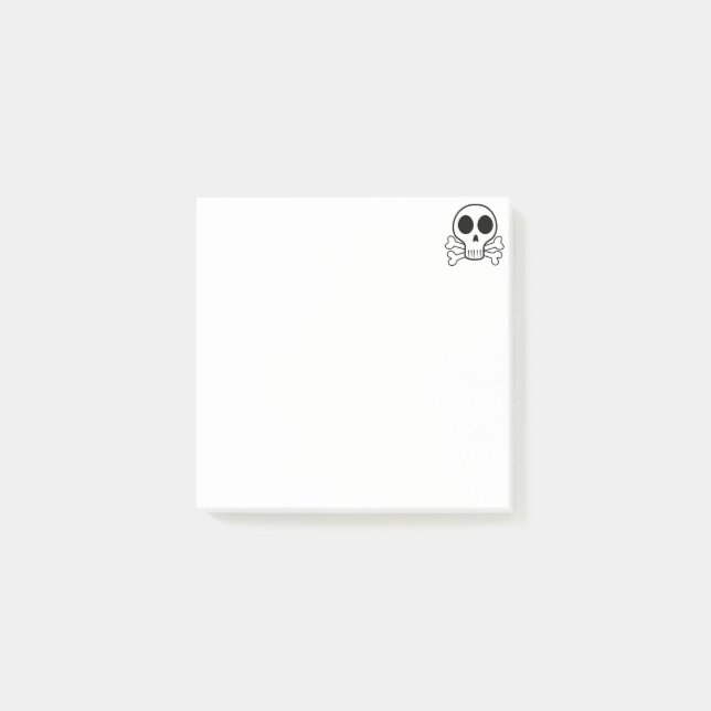 spooky skull on a black background post-it notes (Front)