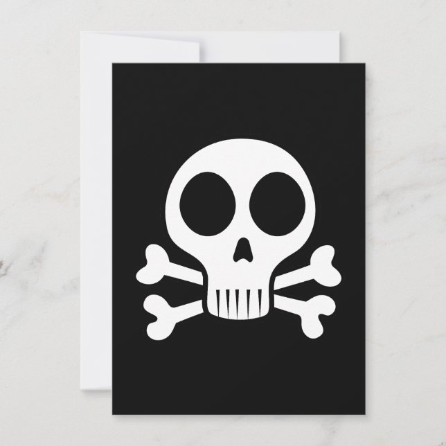 spooky skull on a black background save the date (Front)