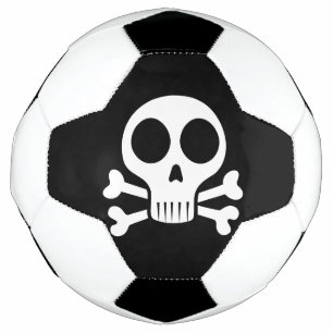 spooky skull on a black background soccer ball