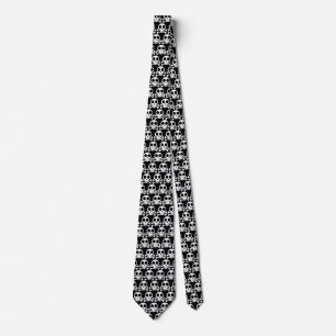 spooky skull on a black background tie