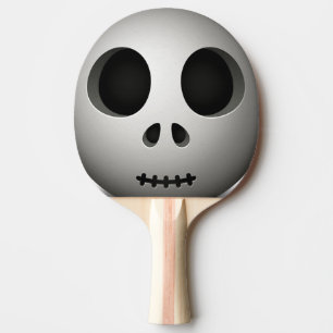 Spooky Skull Ping Pong Paddle