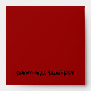 Spooky Skull Red Halloween Party Envelopes
