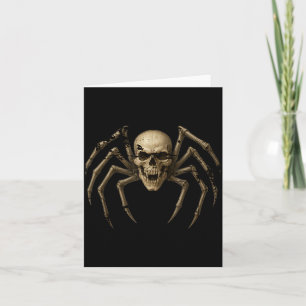 Spooky Skull Spider - Y Gothic Halloween Costume Card