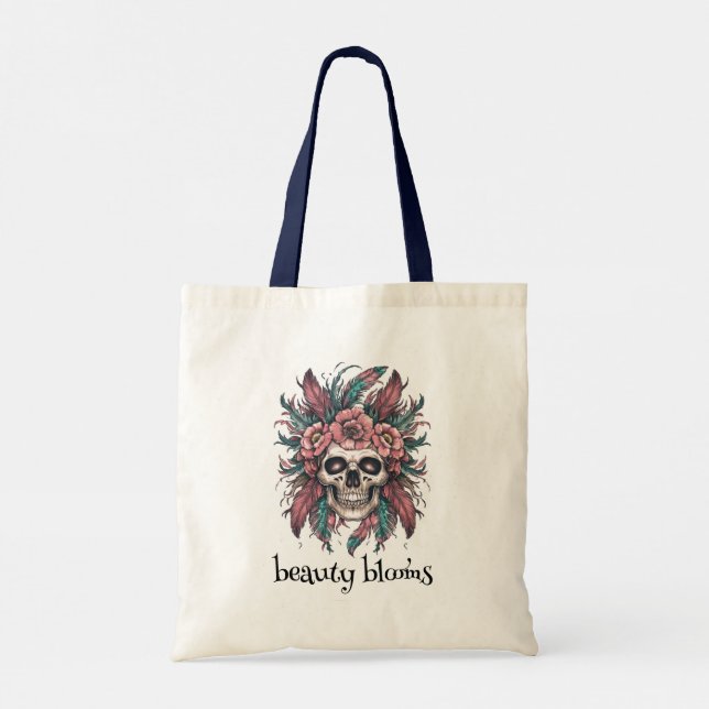 Spooky Skull Tote Bag (Back)