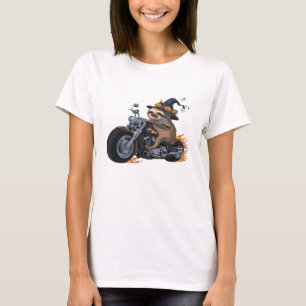 Spooky Sloth Motorcycle Ride Halloween Biker Fun C T-Shirt