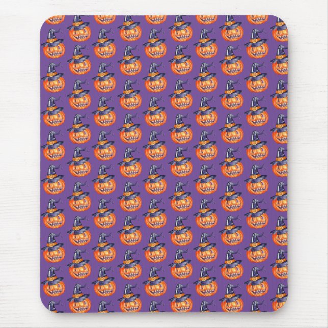 Spooky smiling Halloween pumpkin  Tank Top Mouse Pad (Front)