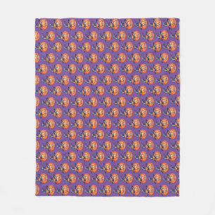 Spooky smiling Halloween pumpkin Wrapping Paper Fleece Blanket