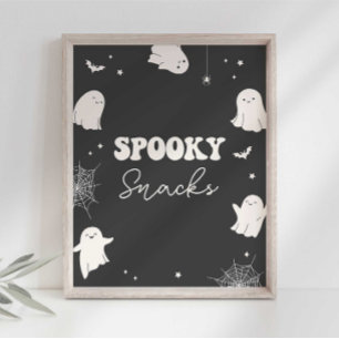 Spooky Snacks Halloween Party Sign
