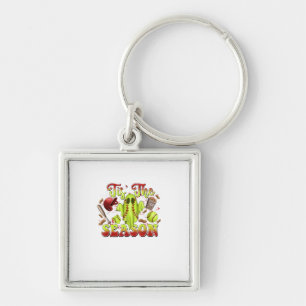 Spooky Softball Costume Funny Halloween Tis The Se Key Ring