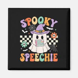 Spooky Speechie Speech Therapy Halloween Retro Slp Magnet