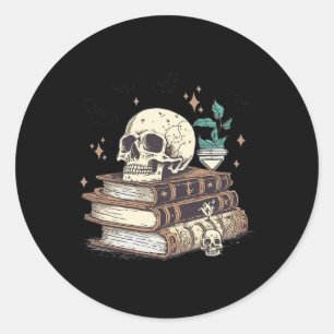 Spooky Spell Books Classic Round Sticker
