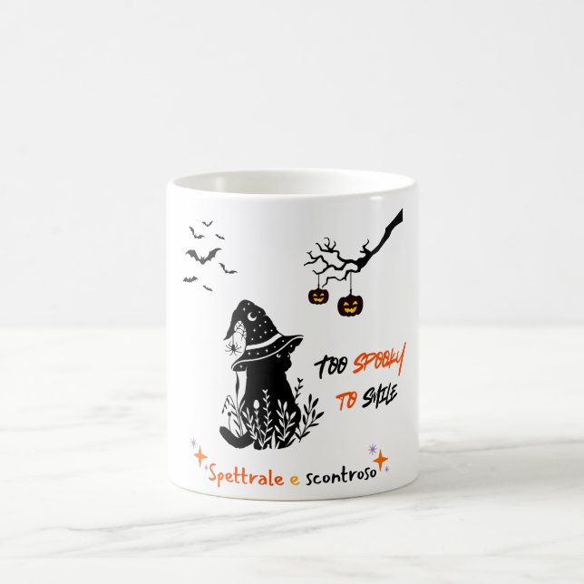 Spooky & Spettrale – Bilingual Halloween Design Coffee Mug (Center)