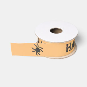 Spooky Spider Happy Halloween Grosgrain Ribbon