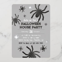 Spooky Spider Happy Halloween Party Invitation