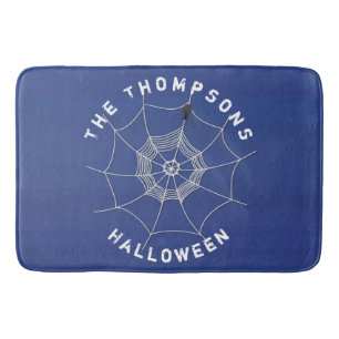 Spooky Spider in Spider Web Bath Mat