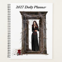 Spooky Spider Lady Schedule Daily Planner