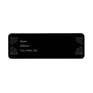 Spooky Spider Web Return Labels Template
