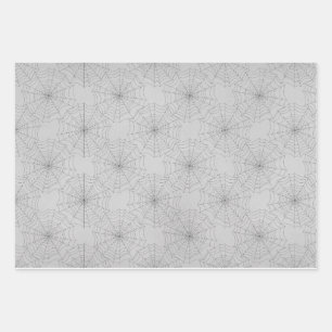 Spooky Spiderwebs Wrapping Paper Sheet