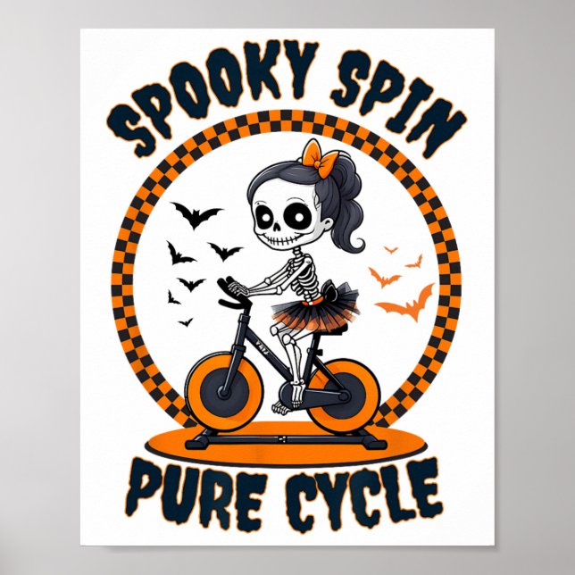 Spooky Spin Halloween Spin Cl Spinning  Poster (Front)