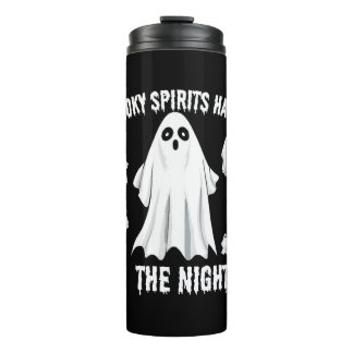 Spooky Spirits Haunt the Night- Halloween T-shirt Thermal Tumbler