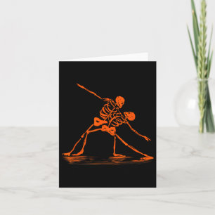 Spooky Spooktober Dancing Skeletons Meme Card