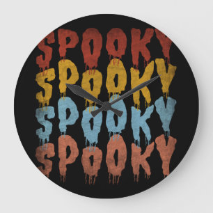 SPOOKY SPOOKY HALLOWEEN LARGE CLOCK
